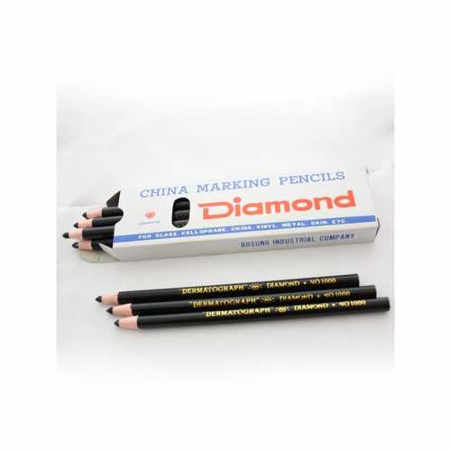 Diamond İpli Siyah Asetat İşaretleme Kalemi (12 Li Paket)