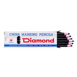 Diamond İpli Siyah Asetat İşaretleme Kalemi (12 li Paket)