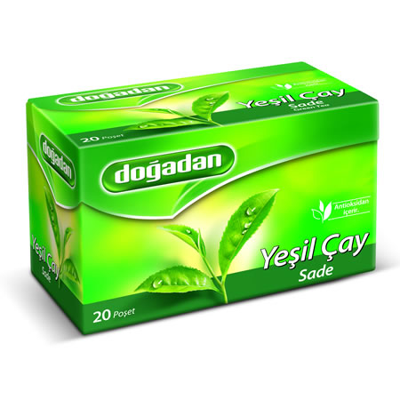 Doğadan Yeşil Çay Sade (20 Li Paket)