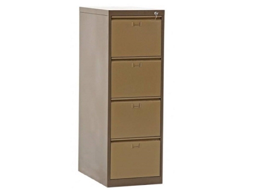 Dört Çekmeceli Çif Renk Metal Kartoteks Askılı Dosya Dolabı - 1