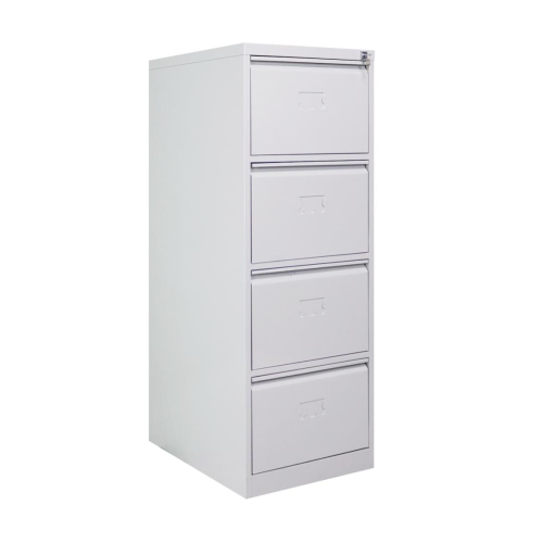Dört Çekmeceli Metal Kartoteks Askılı Dosya Dolabı Gri - 1