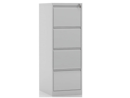 Dört Çekmeceli Metal Kartoteks Askılı Dosya Dolabı Gri - 4