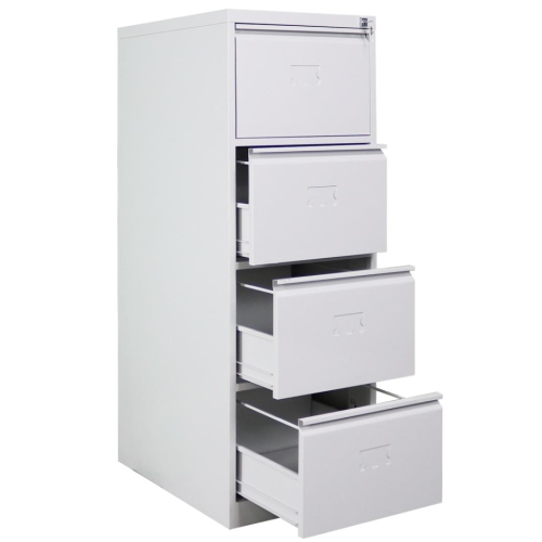 Dört Çekmeceli Metal Kartoteks Askılı Dosya Dolabı Gri - 3