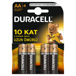 Duracell Alkalin AA Kalem Pil 4 lü Paket 