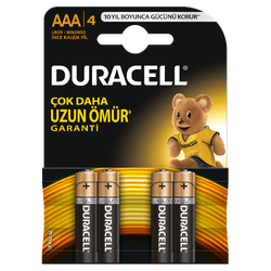 Duracell Alkalin AAA İnce Kalem Pil 4 lü Paket - Thumbnail