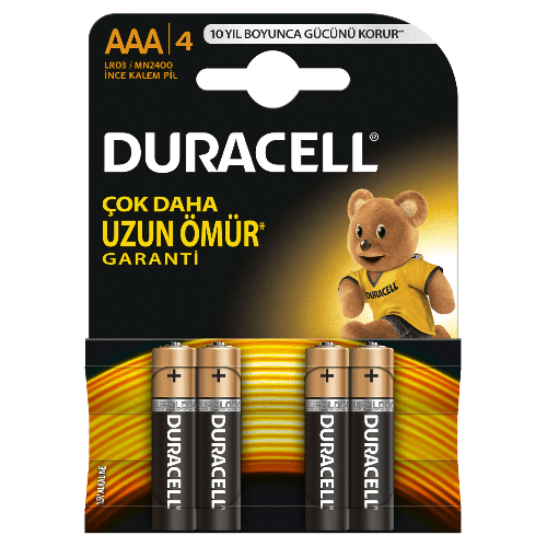 Duracell Alkalin AAA İnce Kalem Pil 4 lü Paket - 1