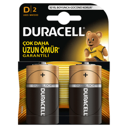 Duracell Alkalin D Büyük Boy Pil 2 li Paket - Thumbnail
