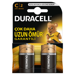 Duracell Alkalin C Orta Boy Pil 2 li Paket - Thumbnail