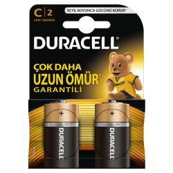 Duracell Alkalin C Orta Boy Pil 2 li Paket