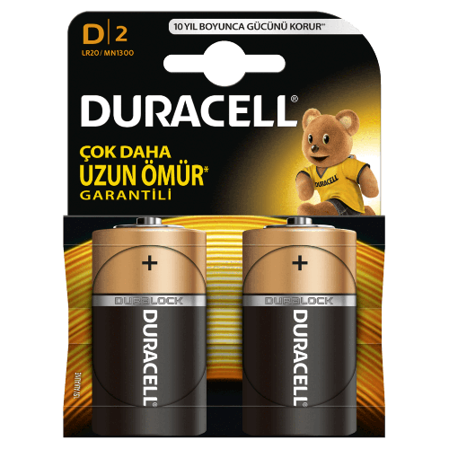 Duracell Alkalin D Büyük Boy Pil 2 li Paket - 1