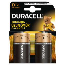 Duracell Alkalin D Büyük Boy Pil 2 li Paket