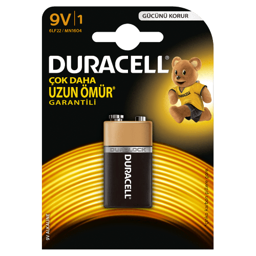 Duracell Alkalin Pil 9 Volt Tekli Paket - 1