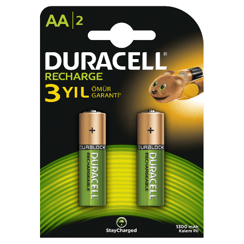 Duracell Şarj Edilebilir AA Kalem Pil 2 li Paket (1300 mAh) - 1