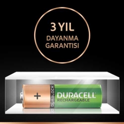 Duracell Şarj Edilebilir AA Kalem Pil 2 li Paket (1300 mAh) - 3