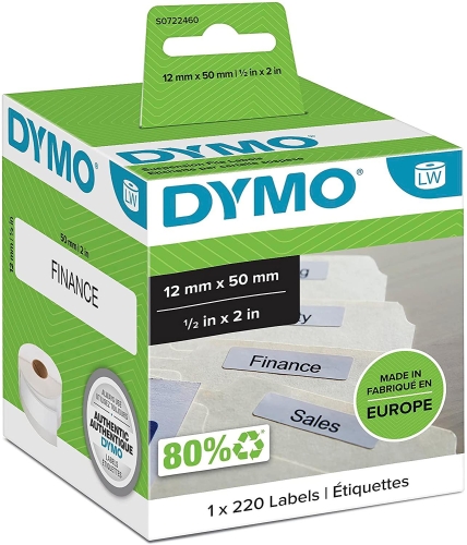 DYMO 12x50mm Askılı Dosya Etiketleri (99017) - 1