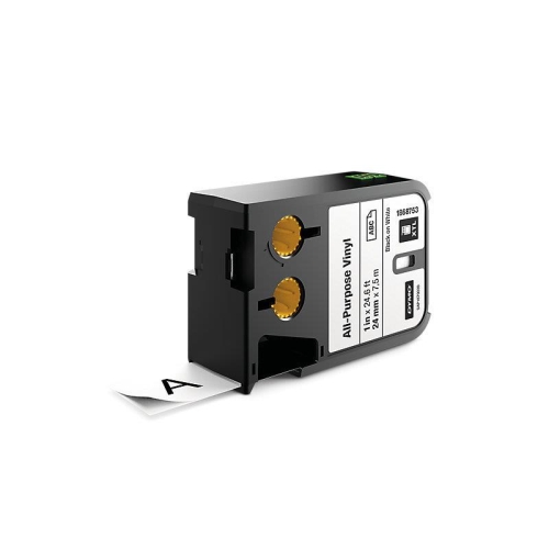 DYMO 1868753 XTL 24mm x 7metre Beyaz/Siyah Vinil Etiket - 1