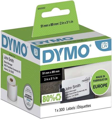 DYMO 51x89mm İsim Kartı/Yaka Kartı Etiketi (S0929100) - 1