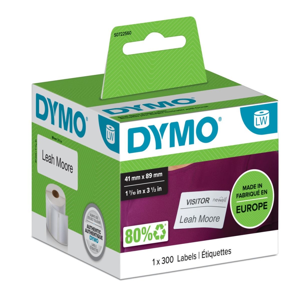 DYMO 41x89mm Yaka Kartı/İsim Kartı Etiketi (11356)