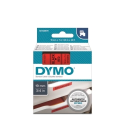 DYMO D1 Kırmızı/Siyah Yedek Şerit 19mm x 7mt (45807) 