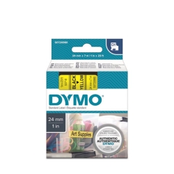 DYMO D1 Sarı/Siyah Yedek Şerit 24mm x 7mt (53718)