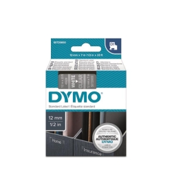 DYMO D1 Şeffaf/Beyaz Yedek Şerit 12mm x 7mt (45020)