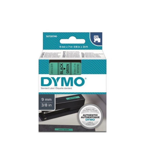 DYMO D1 Yeşil/ Siyah Yedek Şerit 9mm x 7mt (40919) - 1