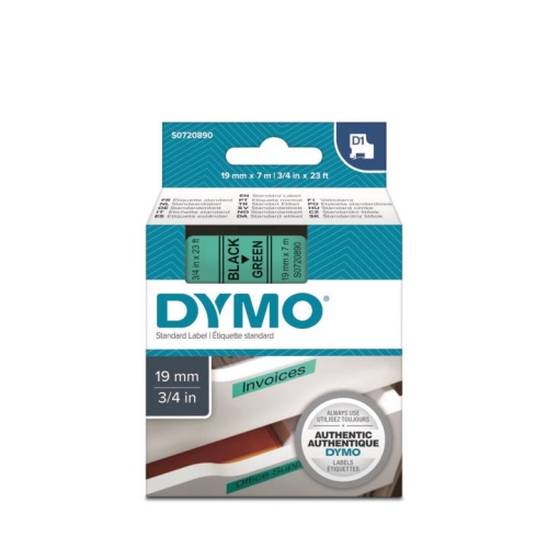 DYMO D1 Yeşil/Siyah Yedek Şerit 19mm x 7mt (45809) - 1