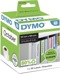 DYMO Geniş Klasörlere Uyumlu Sırt Etiketi 59x190mm (99019) 