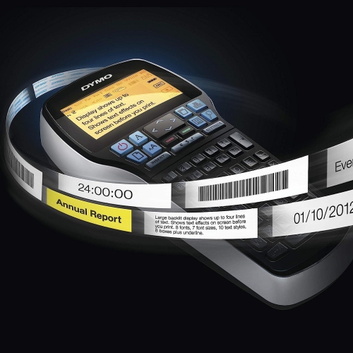 DYMO LabelManager 420P yüksek performanslı etiketleme aleti, çantalı, Taşınabilir etiket cihazı, ABC klavye, ekstra tekerlekli Dymo 4 Adet D1 yazı bandı, PC veya Mac arayüzlü - 7