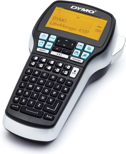DYMO LabelManager 420P yüksek performanslı etiketleme aleti, çantalı, Taşınabilir etiket cihazı, ABC klavye, ekstra tekerlekli Dymo 4 Adet D1 yazı bandı, PC veya Mac arayüzlü - 2
