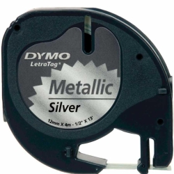 DYMO LetraTag Metalik Gri Şerit 59429 (12mm x 4 metre) - 3