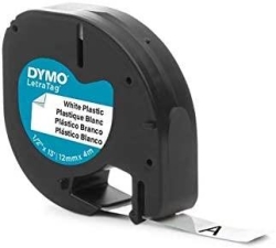 DYMO LetraTag Plastik Beyaz Şerit 59422 (12mm x 4 metre) 