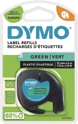 DYMO LetraTag Plastik Etiket Şerit Yeşil 59425 (12mm x 4 metre) - 2