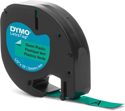DYMO LetraTag Plastik Etiket Şerit Yeşil 59425 (12mm x 4 metre) - 1
