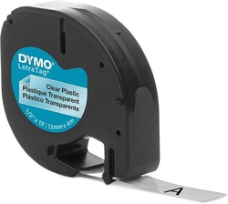 DYMO LetraTag Şeffaf Plastik Şerit 12268 (12mm x 4 metre) - Thumbnail