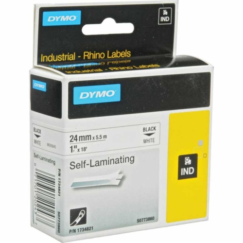 DYMO RhinoPRO 1734821 Beyaz/Siyah Lamine Vinil Şerit 24 mm x 5,5 mt - 1