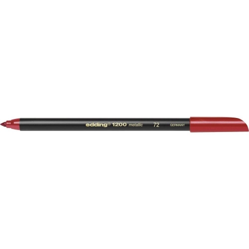 Edding 1200-72 Metalik Kırmızı Grafik ve Davetiye Kalemi (5 li Paket) - 2