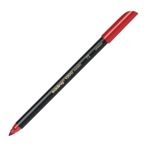 Edding 1200-72 Metalik Kırmızı Grafik ve Davetiye Kalemi  - 1