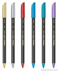 Edding 1200-73 Metalik Mavi Renkli Grafik Kalemi (Davetiye Kalemi - 5li Paket) - 2