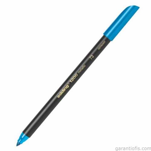 Edding 1200-73 Metalik Mavi Renkli Grafik Kalemi Davetiye Kalemi - 1