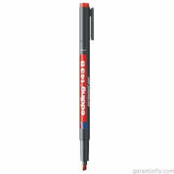 Edding 143 B Kesik Uçlu Kırmızı Permanent Asetat Kalemi - 1