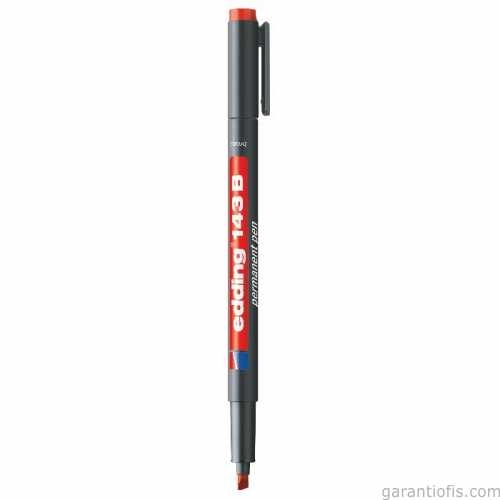 Edding 143 B Kesik Uçlu Kırmızı Permanent Asetat Kalemi - 1