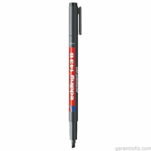 Edding 143 B Kesik Uçlu Siyah Permanent Asetat Kalemi - 1