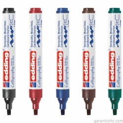 Edding 1455 Esnek Uçlu Çelik Mavisi Kaligrafi Markörü - 2