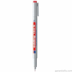 Edding 150 S Kırmızı Asetat Kalemi (Silinebilir Mürekkep)