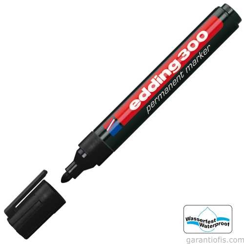 Edding 300 Yuvarlak Uçlu Siyah Silinmeyen Permanent Markör - 1