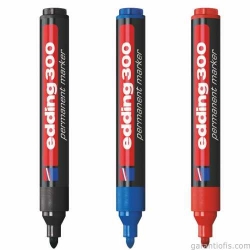 Edding 300 Yuvarlak Uçlu Siyah Silinmeyen Permanent Markör - 2