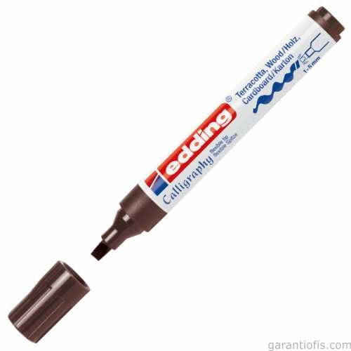 Edding 1455 Esnek Uçlu Koyu Kahve Kaligrafi Markörü - 1