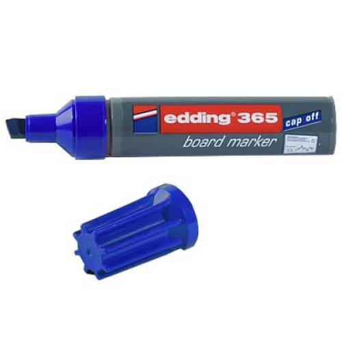 Edding 365 Beyaz Tahta Kalemi Mavi Kesik Uçlu Doldurulabilir - 1