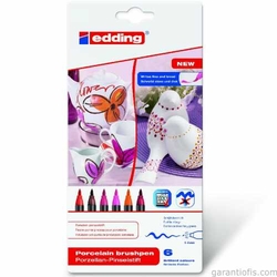 Edding 4200 Porselen Kalemi (6 lı Paket - Sıcak Renkler) - Thumbnail